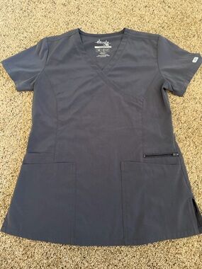 Elevate by IRG Women's Short Sleeve V-Neck Scrub Top - Charcoal